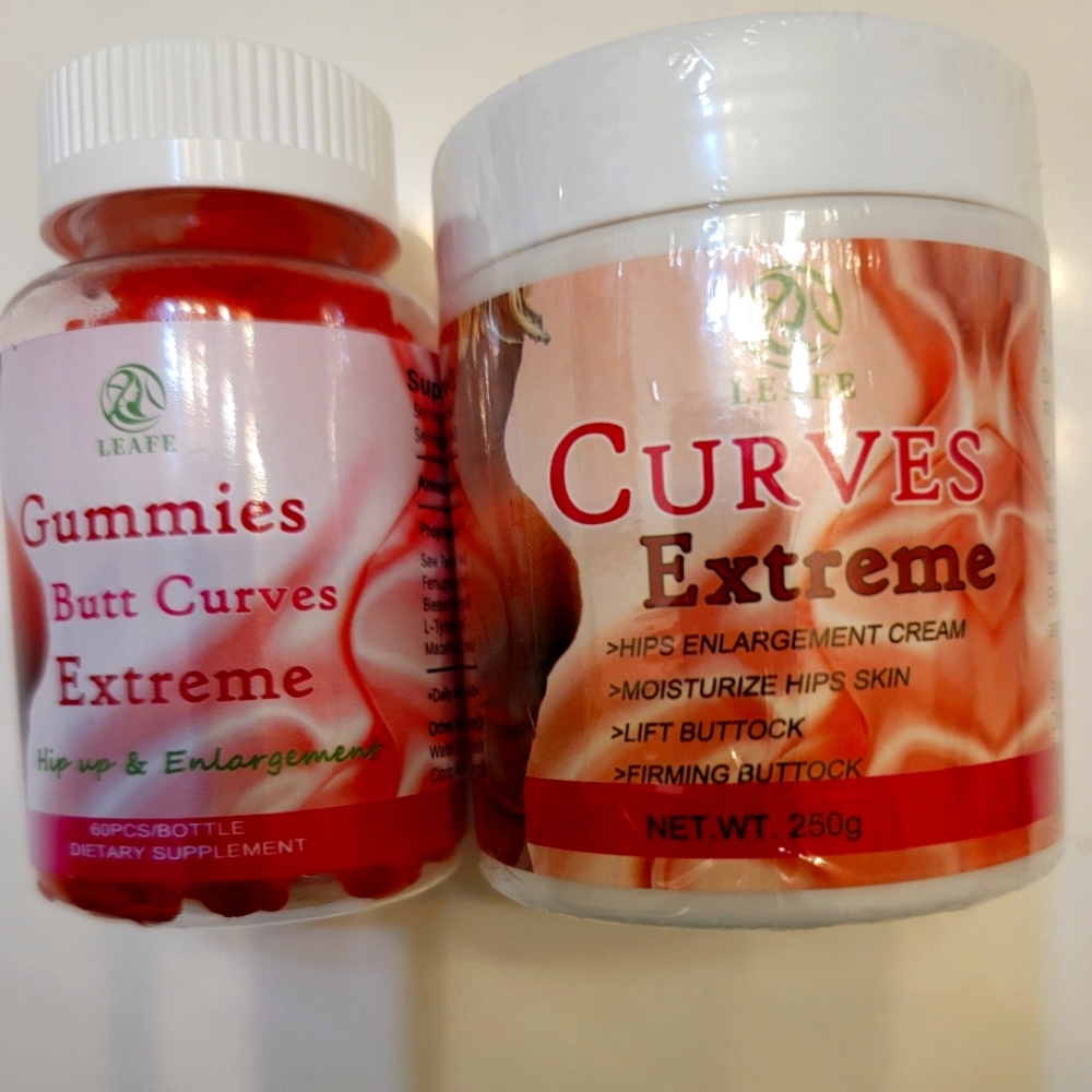 Curves extreme enlargement gummies and cream set